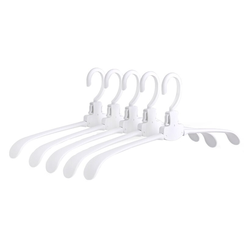 Perchas creativas plegables para almacenaje de ropa y guardarropa organizador de guardarropa percha gruesa de plástico con un botón para encogimiento de ropa