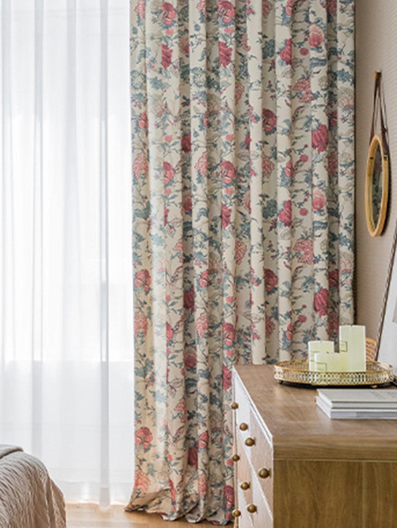 Modern Country Style Cortinas, Sala e Quarto, americano, 1Pc