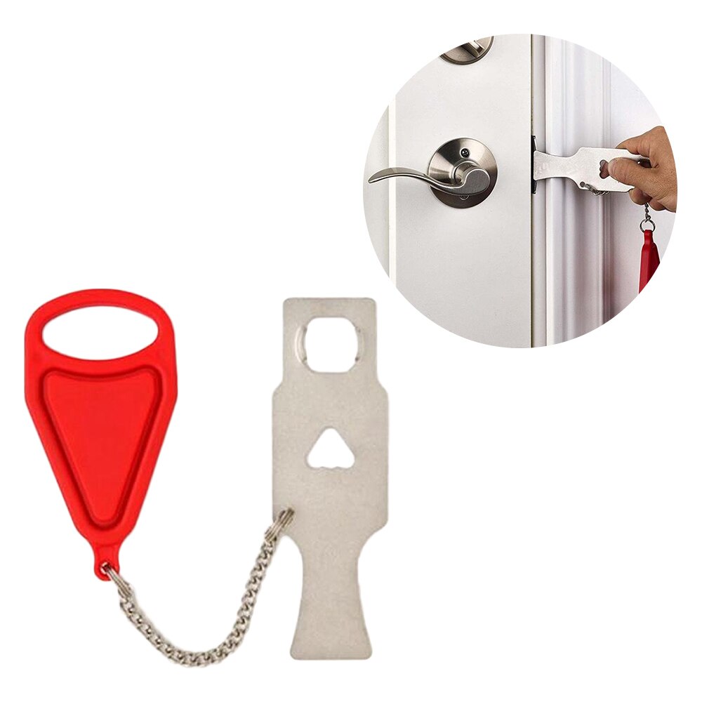 Bærbare hotel dørlåse låse ekstra sikkerhedsdør låsning låse inde i sikkerhedsudstyr forsyninger til hjemmeskole lejlighed