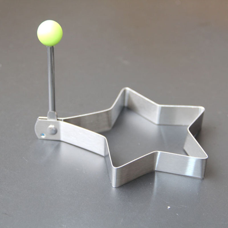 1/5pcs Stainless Steel Omelette Maker Heart Shaped Fried Egg Maker Breakfast Baking Model Mould Cooking Tools: Red