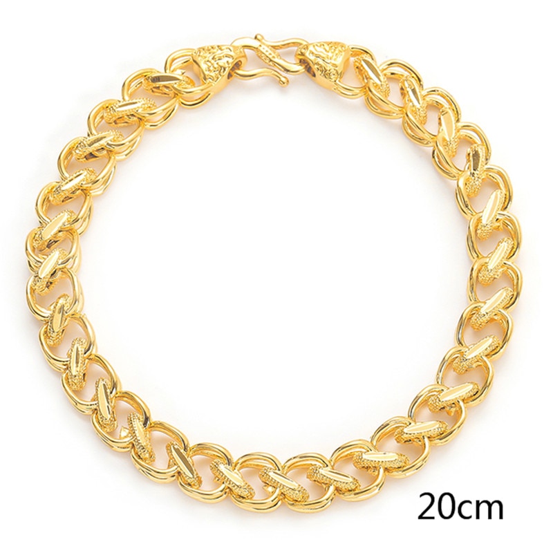 Plated 24K Gold Multi Vorm Punk Armband Curb Cubaanse Ketting Goud Kleur Armbanden Armband Voor Mannen Vrouwen Sieraden: Style 10