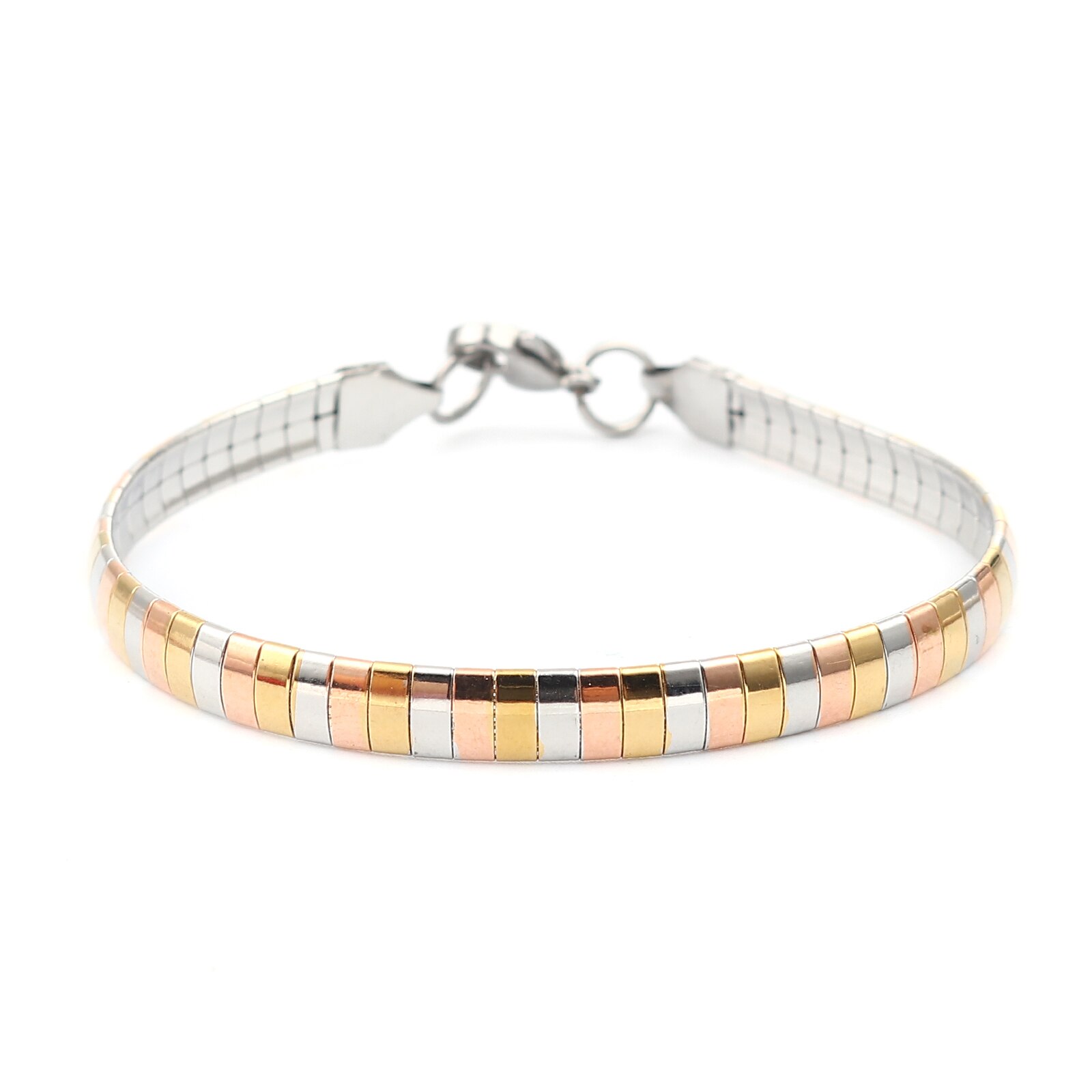1 Piece Rectangular lLobster Clasp 304 Stainless Steel Bracelets: 1