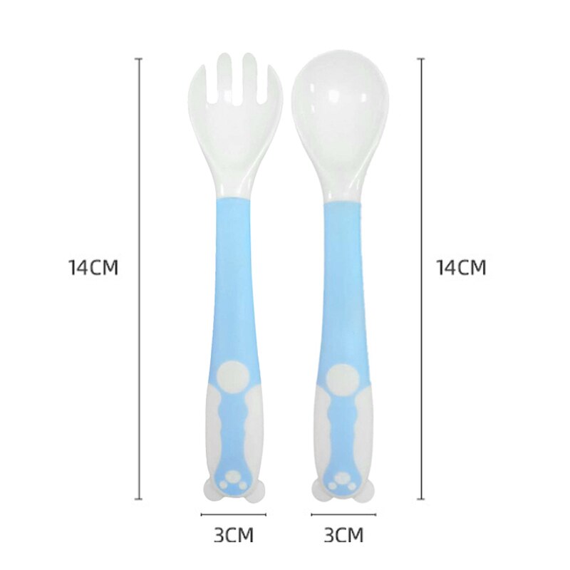 bébé cuillère fourchette ensemble alimentaire flexion alimentation coude formation torsion vaisselle pliable MD88