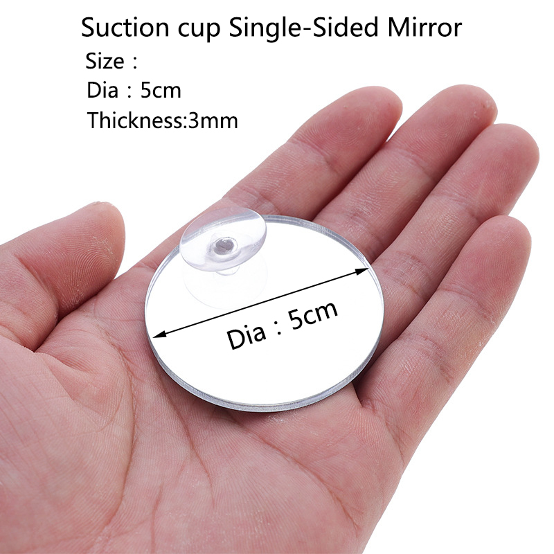 Akrylowe akwarium Betta lustro ryba czołg Pływające okrągłe lustro dla ryb Betta Flowerhorn Cichlid trening 4cm/5cm/6cm/7cm/8cm: BRĄZOWA