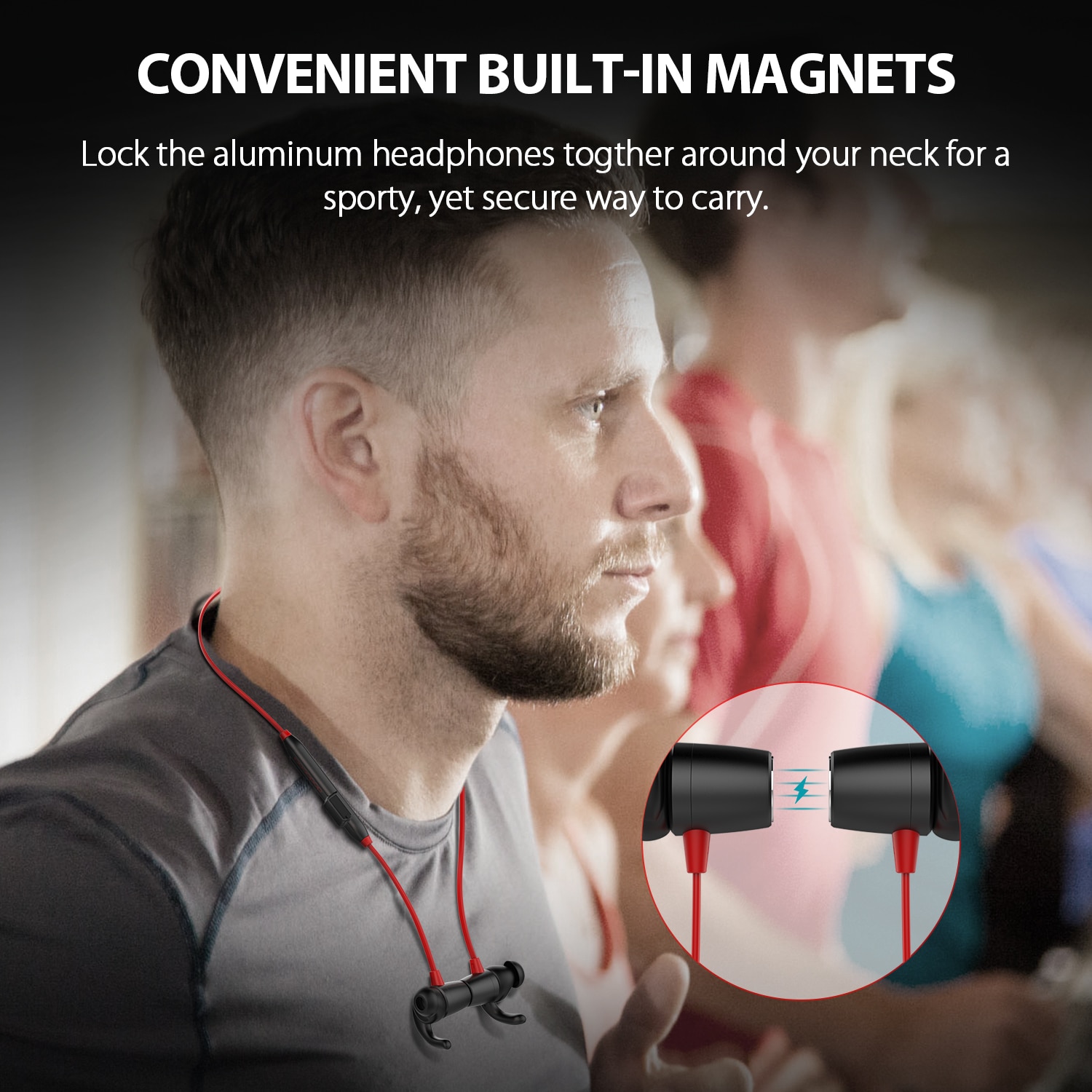dodocool Wireless Stereo Sports In-Ear Headphone with HD Mic CVC 6.0 Noise Cancellation for Most Bluetooth-enabled Smart Devices