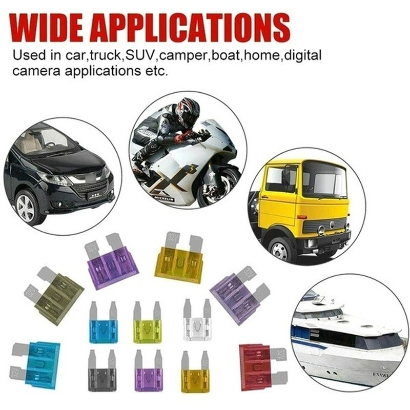 Kit de fusibles de cuchilla de fusible de coche, fusibles automáticos de cuchilla de camión, seguro de fusible, seguro de luces de pieza de xenón, accesorios para automóviles