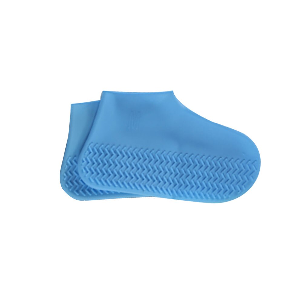 Waterproof Shoe Cover Silicone Material Unisex Shoes Protectors Reusable Rain Boots for Indoor Outdoor Rainy Days: Blue / M
