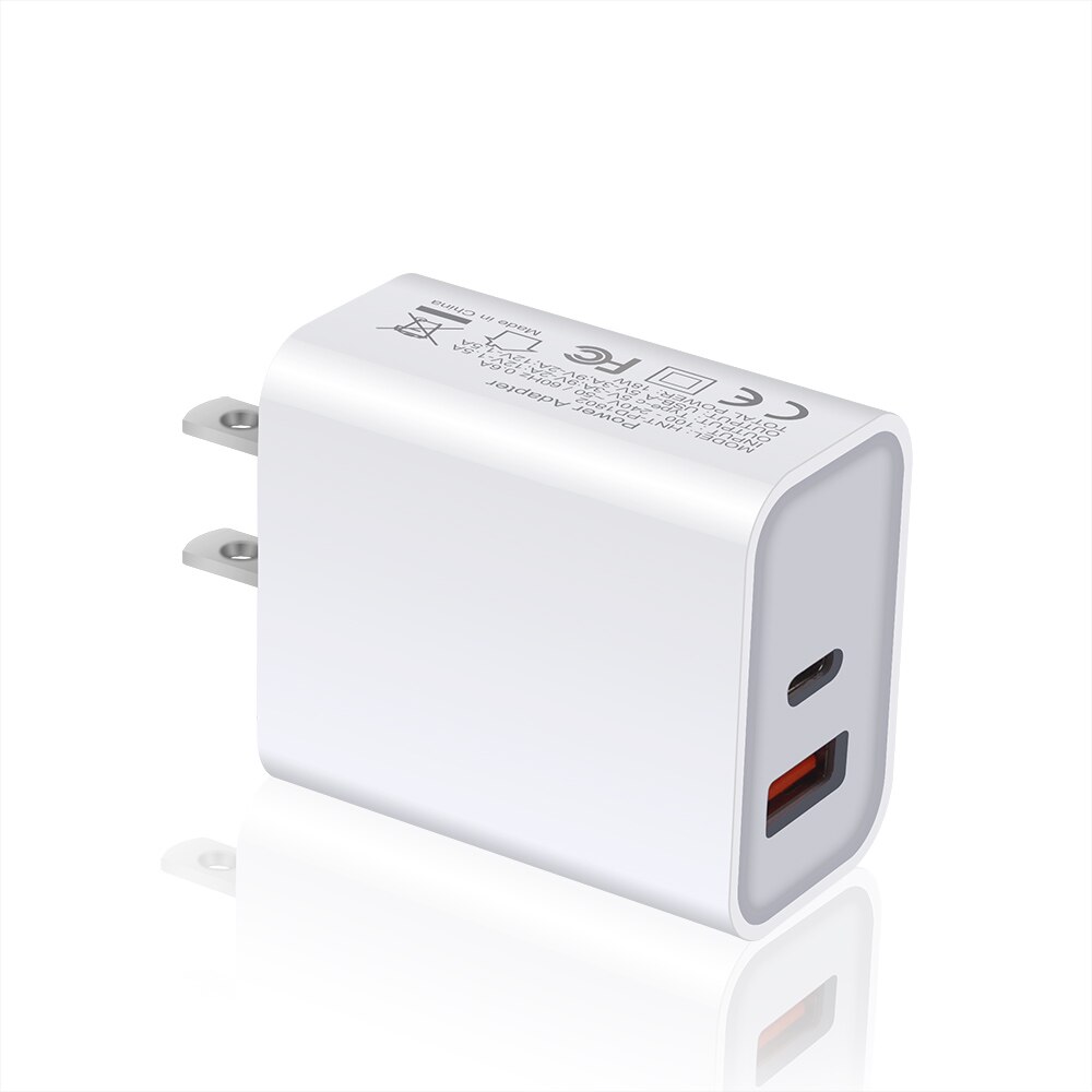 FDGAO 18W Quick Charge 3.0 USB PD Charger QC3.0 Type C Adapter For iPhone 12 Pro Max Samsung S20 S10 Wall Travel Phone Charger: US