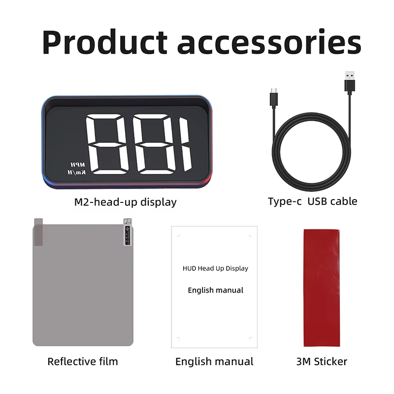 Xiaomi Car Speedometer HUD Head Up Display Digital Speed Meter Windshield Projector Vehicles Truck Auto Electronics Accessories