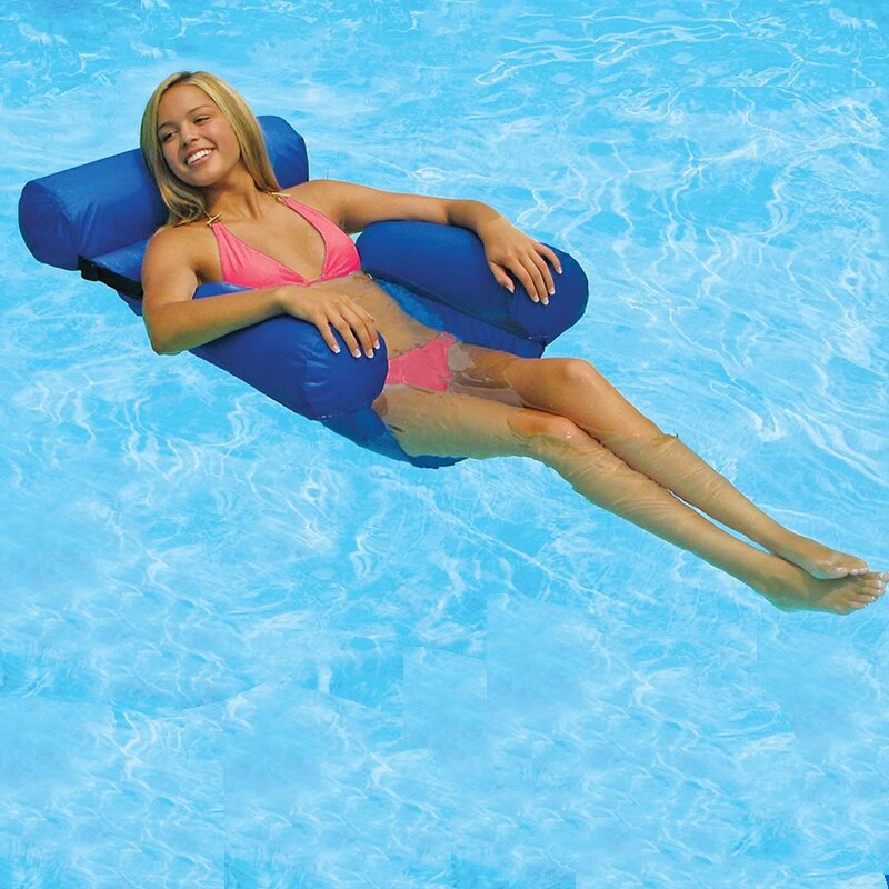 1Pcs Opvouwbare Drijvende Bed Drijvende Stoel Opblaasbare Rugleuning Drijvende Amusement Dual Purpose Sofa Drijvende Rij S8B0829