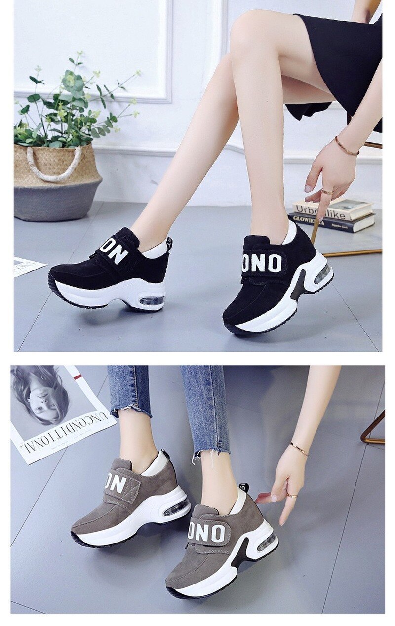 Een yona winter nieuwste dames platform pumps schoenen comfortabel de verhoogde hoge tops