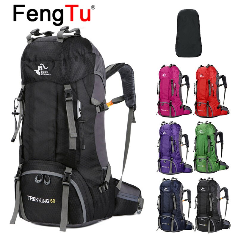 60L Zaini Da trekking di sport degli uomini di Sacchetti di nylon di campo Viaggi Pacchetto della vita Delle Donne trekking Impermeabile Zaini all'aperto ultra-luce Borse