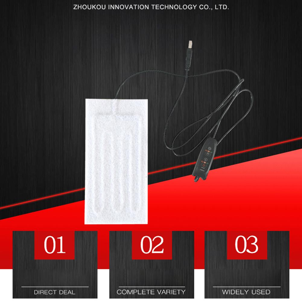 5V szybka poduszka elektryczna USB ubrania z włókna węglowego podgrzewane podkładki z przełącznikiem regulacji temperatury na plecy szyi ramiona brzuch ciepło