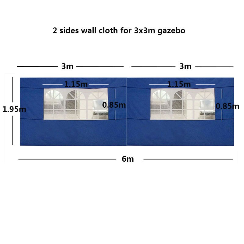 3X3M Waterdicht Tuinhuisje Doek Zonnescherm Zonnescherm Zeil Voor Outdoor Tuin Strand Camping Zonnescherm Tuin Party Camping tent Doek