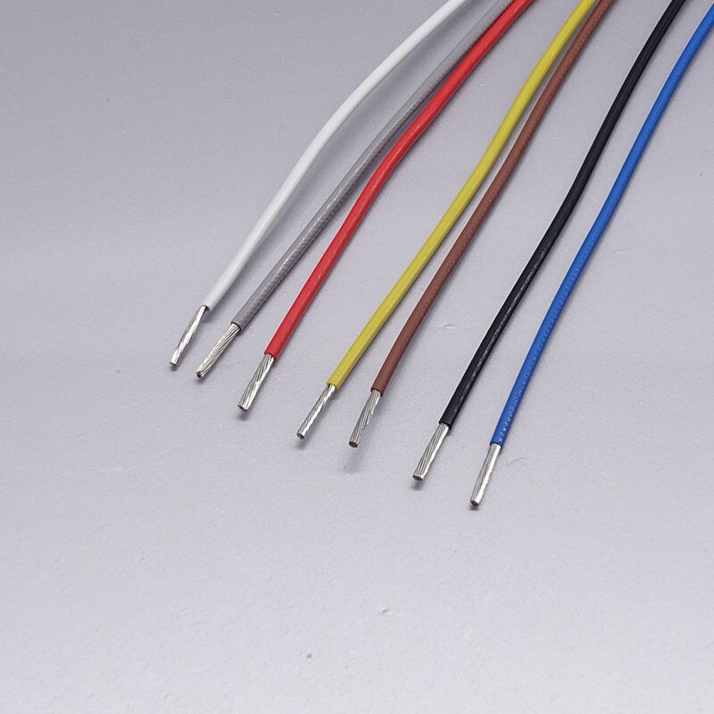5 M/Roll Teflon Vertind hoge temperatuur draad 0.5 20 AWGsquare PTFE kabel
