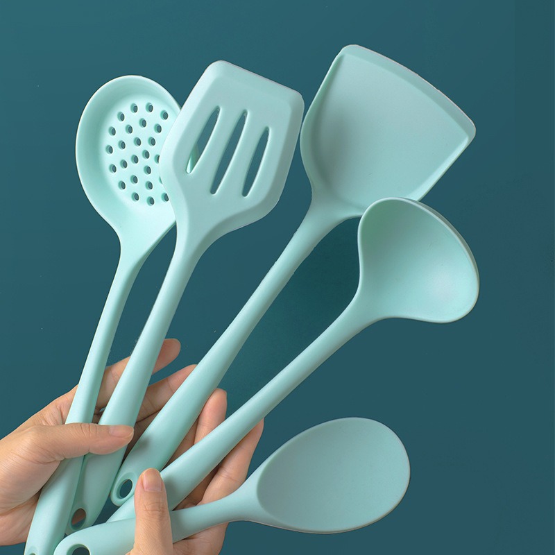 Jankng 1Pc Roze Siliconen Hittebestendig Spatel Soep Lepel Schop Turner Zeef Keukengereedschap Koken Gereedschap Keukengerei