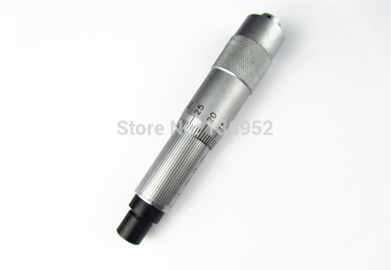 0.001mm sølv flad nåletypen mikrometer hoved 0-25 mm 0.01 mm foranstaltning værktøj med riflede justering knop mikrometer hoved