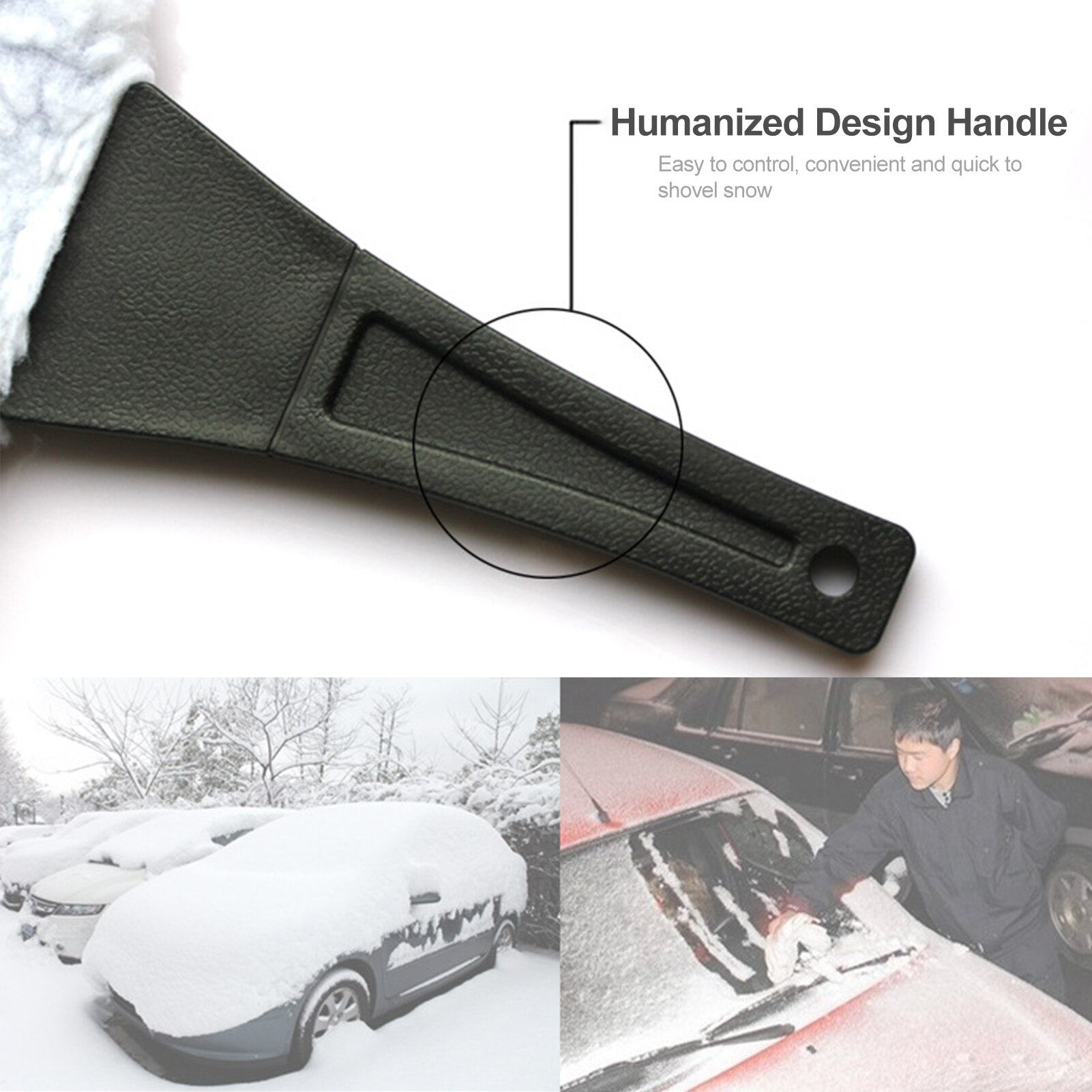 Ice Scraper Glove Waterproof Windshield Snow Remover Scraper Mitt for Cleaning Cars Trucks Windshield Frost Ice
