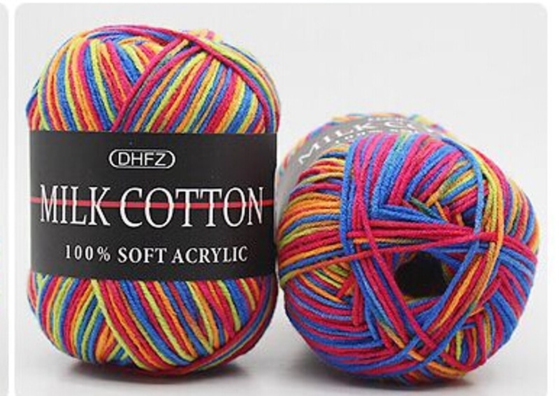 23 Colours 50g Mixed Job Lot DK Knitting Crochet Milk Soft Baby Cotton Wool Yarn for weaving Sweater Hat Scarf for Hand Knitting