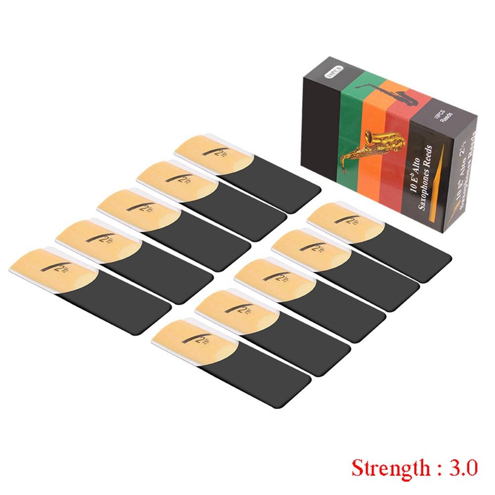 10 Pack Eb ance per sassofono contralto Sax forza 1.5 2.0 2.5 3.0 3.5 4.0 sassofono Reed strumenti a fiato accessori per strumenti: Strength 3.0