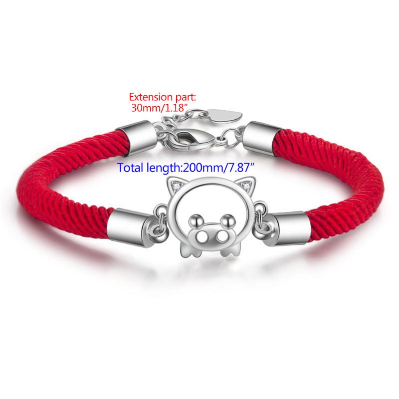 Jaar Armband Varken Geluk Rode Touw Armbanden Wilde Mode Persoonlijkheid