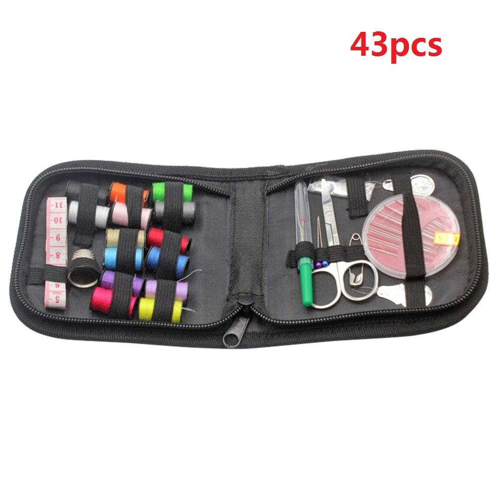 Sewing Kit Box DIY Sewing Thread Needles Kits Set Hand Stitching Knitting Tools Craft Thread Sewing Accessories 70/90/97/98pcs: 43pcs