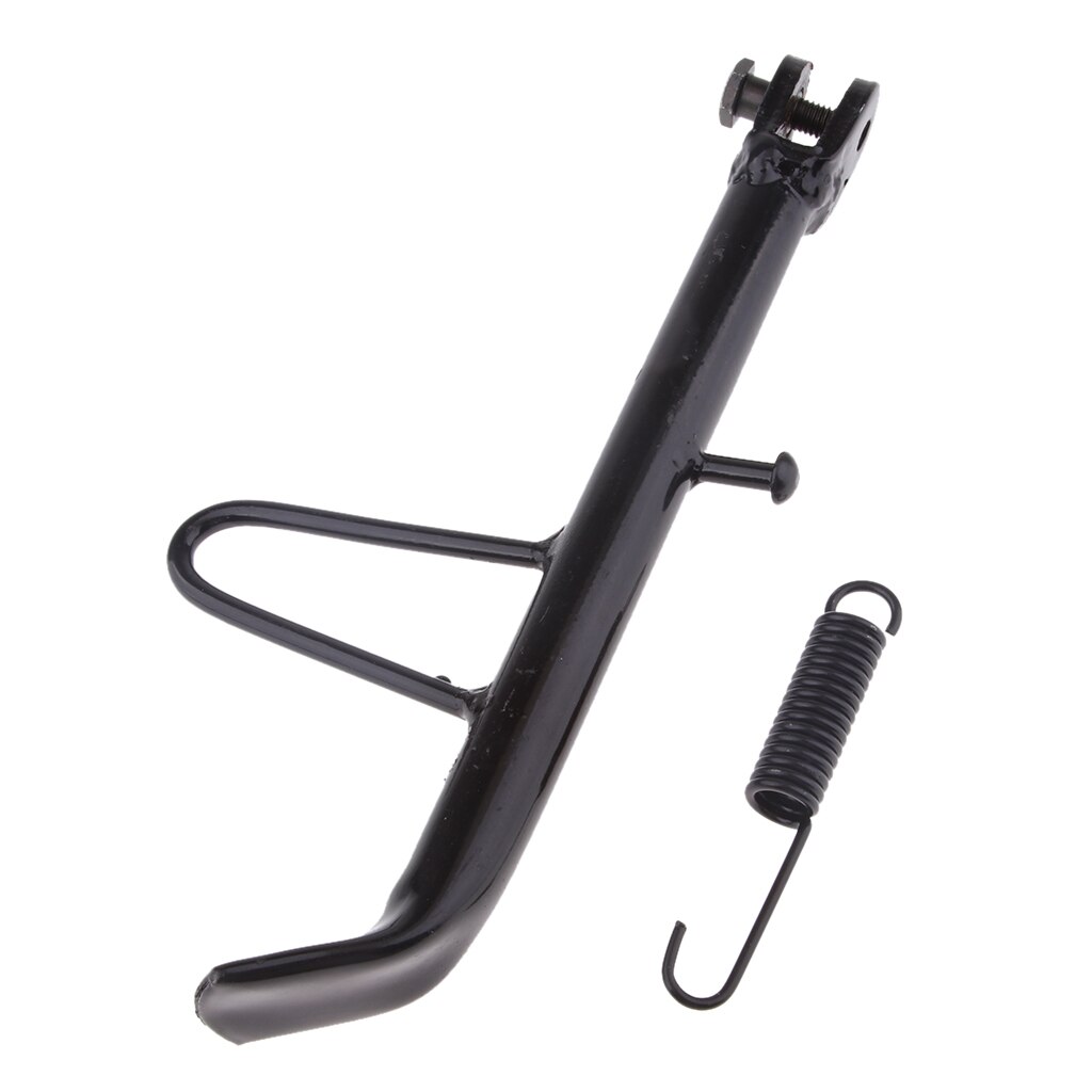 Motorcykel universal kickstand side parkeringsstativ support fodscooter e-cykel: Sort 21cm
