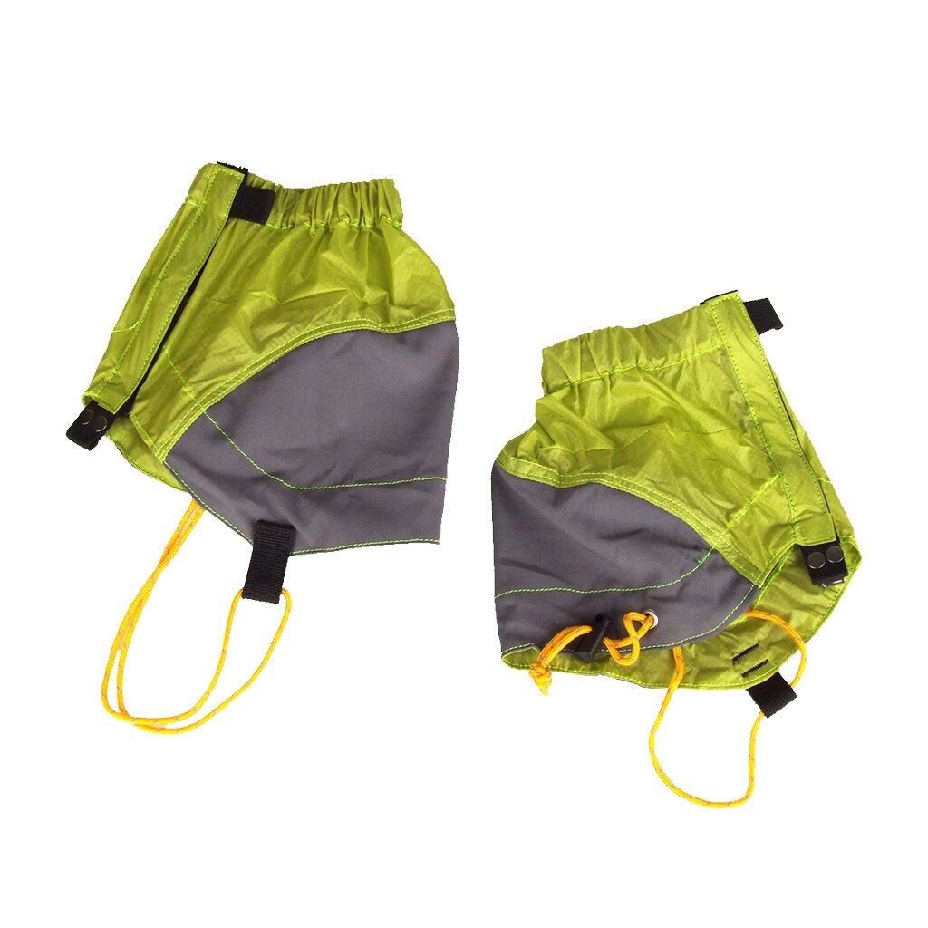1 par de polainas para caminar y senderismo, ligeras, impermeables, de nailon, 4 colores: green