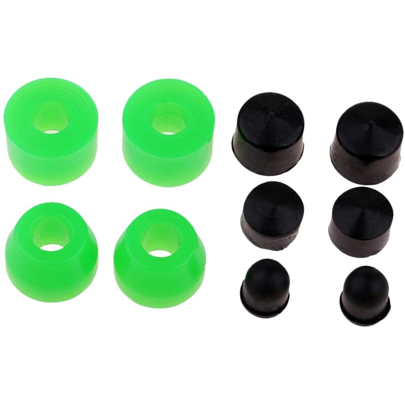 10 Uds. Cojinetes de monopatín Longboard, buje de cilindro cónico, juego de tazas pivotantes, accesorios para camión Longboard: Green