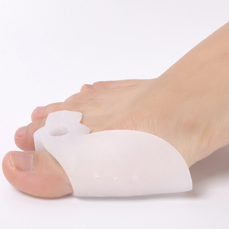 Separador de dedos del pie de silicona, almohadilla para el antepié, plantilla para aliviar el dolor, callos, ajustador de juanete, Protector de Valgus, herramienta para el cuidado de los pies, 1 par