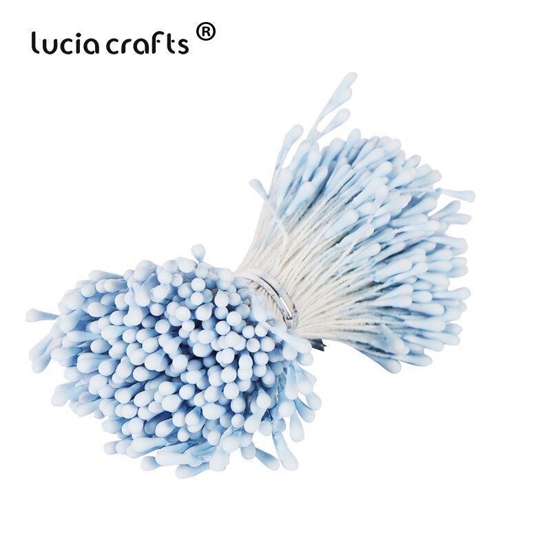420/600 stk 1mm kunstige miniblomster stamen pistil håndverk krans kake boks kort bryllup julepynt  d1314: C8 420 stk