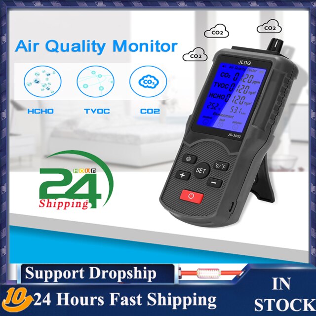Multifunctional CO2 Meter co2 Sensor Air Monitor TVOC Meter Carbon Dioxide Sensor Temperature Humidity Measuring Device: Type 4
