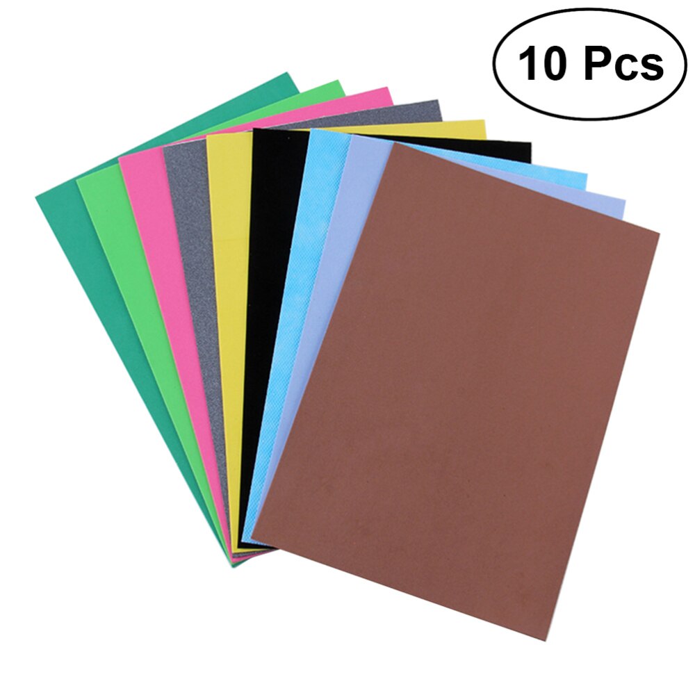 10 PCS Foam Sheets Self-adhesive Sheets Assorted Colours For DIY Craft: Colorful 1