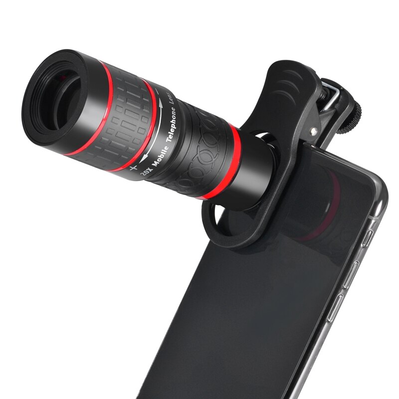 Neue 20X Zoomen Tele Kamera Objektiv 4K HD Monokulare Teleskop Telefon Kamera Objektiv für iPhone XS XR Samsung Universal- Clip Tele