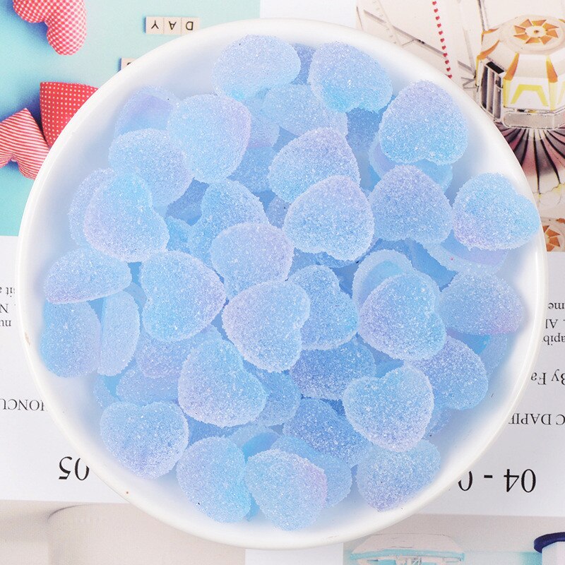 Magic Love Slime Charms for Clay Decor Polymer Filler Addition Slime Accessories Toys Lizun Kit for Kids Sprinkles Supplies: 5PCS Gradient Blue