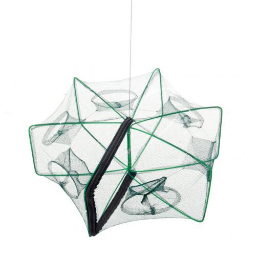 40/50/60cm Nylon 6 Löcher Volle Automatische Garnelen Hummer Krabben Fischernetz Falle: 40cm