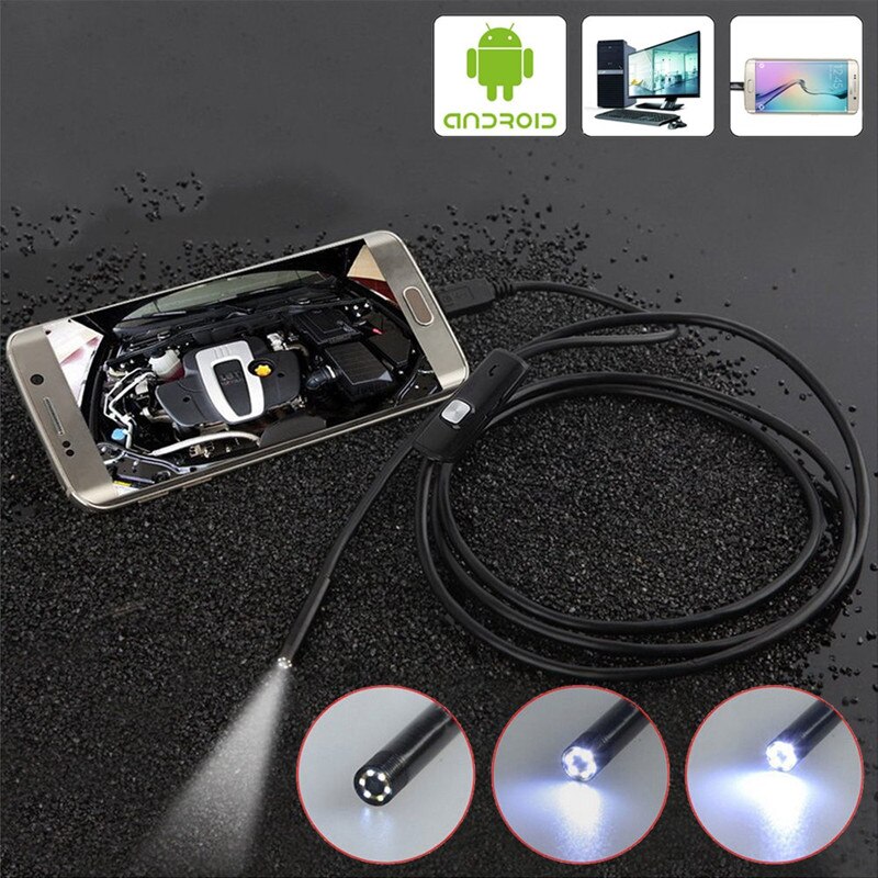 Wasserdicht Mobile Endoskop Kamera Inspektion Flexible Micro Usb Android Telefon Zoom Objektiv für Auto Schlange Kabel Endoskop 5,5mm/7mm