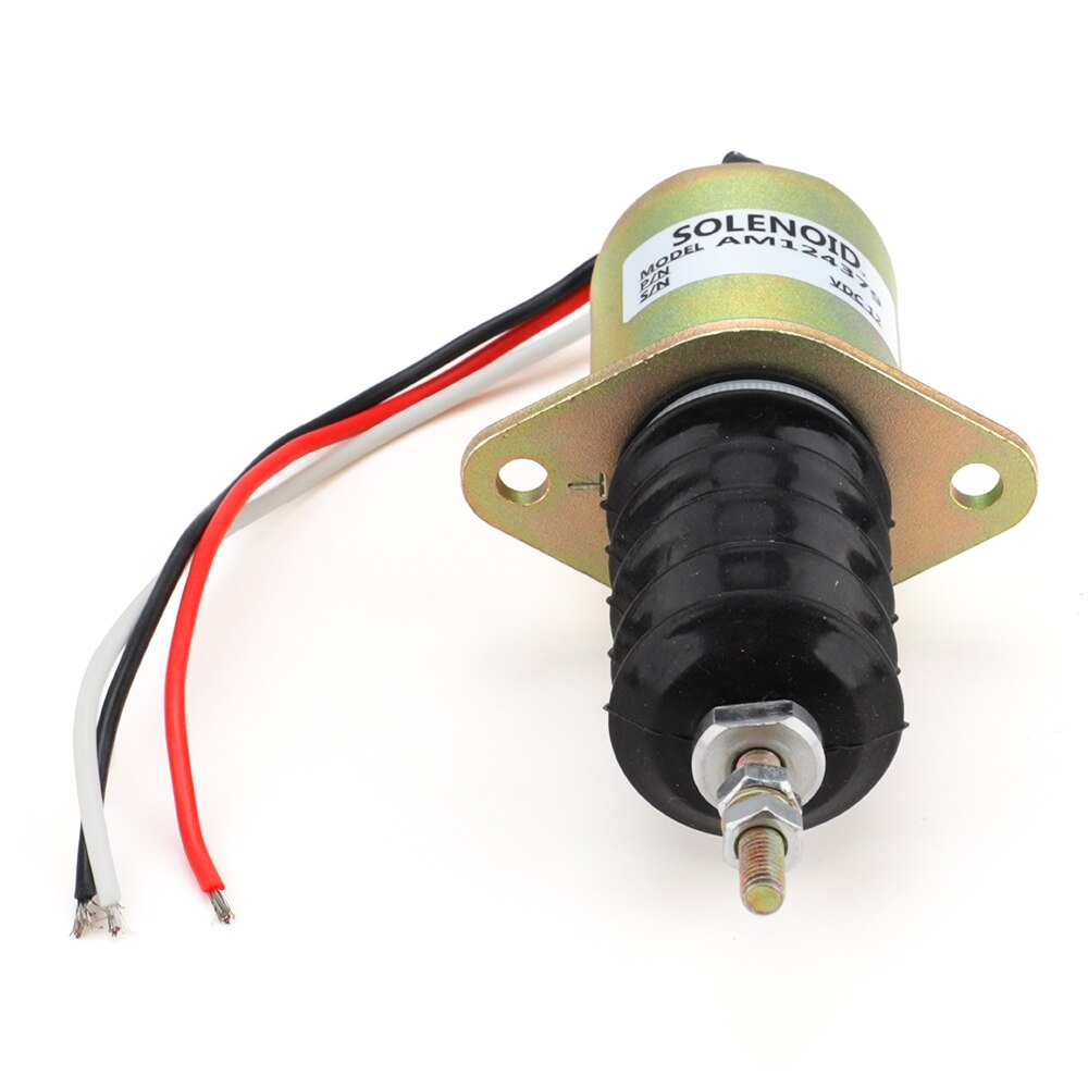 12V Steel Housing Diesel Engine Shut off Stop Solenoid Valve Replacement Kit AM124379 YC101656