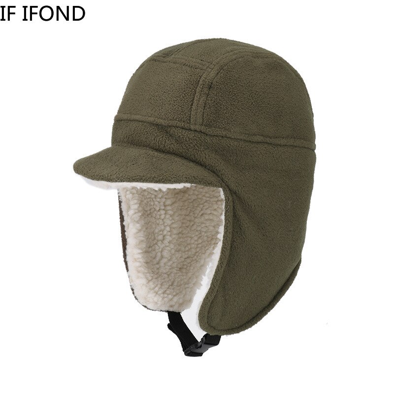 Gorro polar forrado de Sherpa para hombre y mujer, gorro de esquí cálido con solapas grandes, a prueba de viento, para montañismo, novedad de