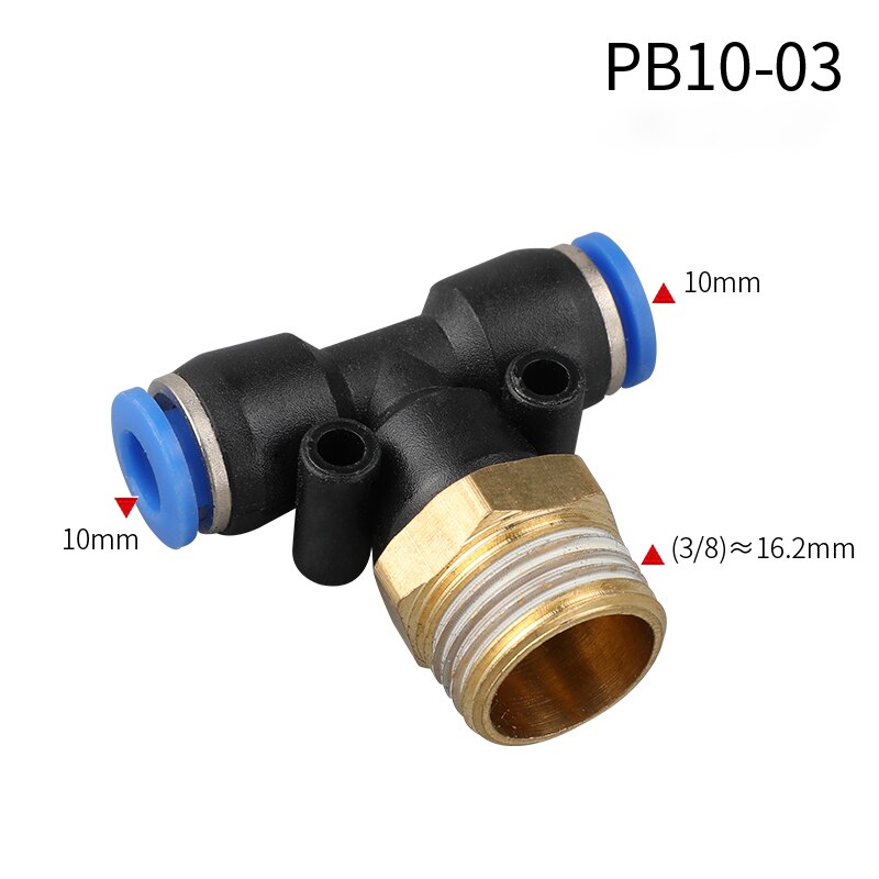 Pneumatyczny Regulator przepływu powietrza 4mm 6mm 8mm 10mm 12mm OD wąż rura regulacja przepływu gazu złącze zaworu 1/8 "1/4" 3/8 "1/2" gwint męski: PB10-03