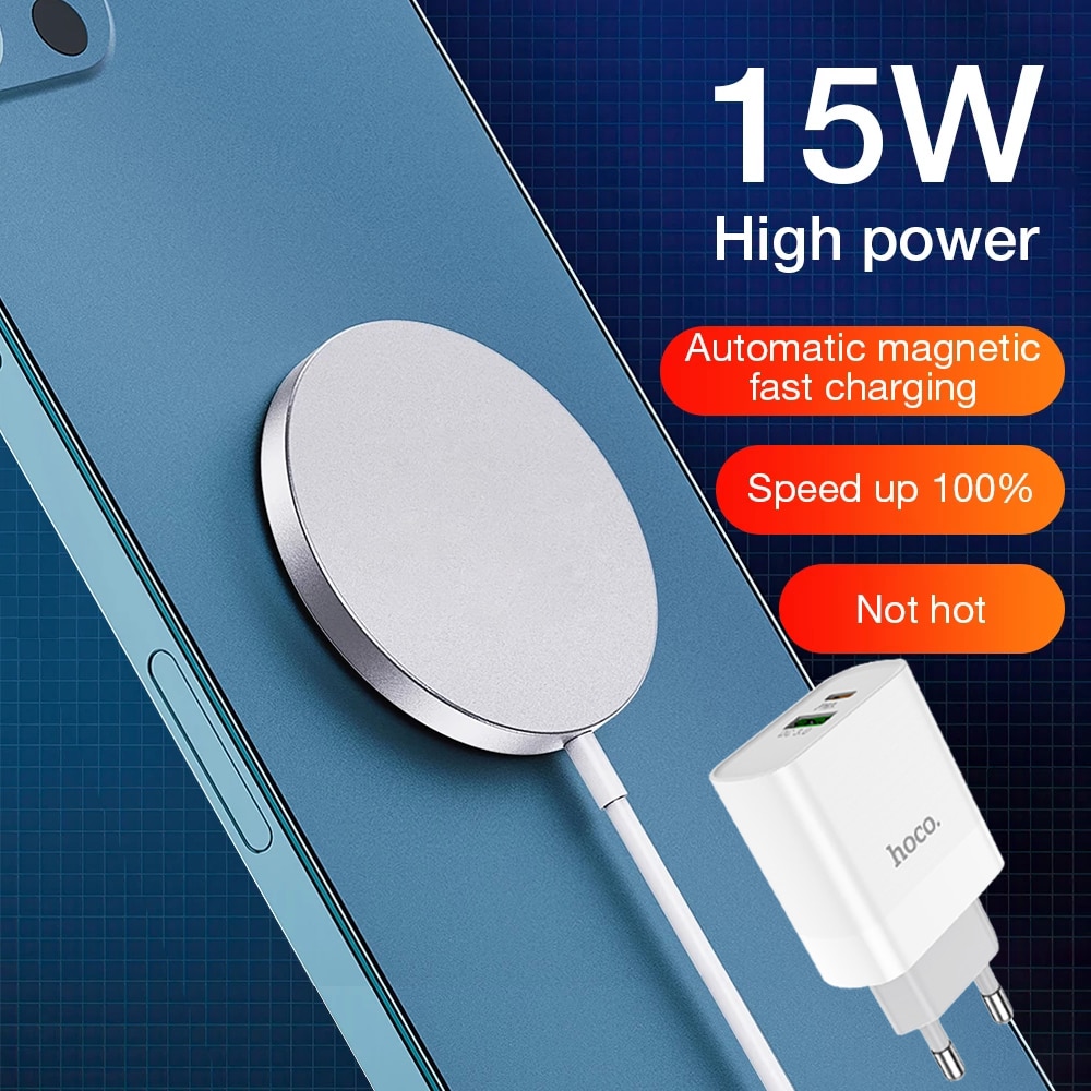 Magnetic Wireless Charger For iPhone 12 Pro Max Magsafe Charger 15W Fast Charging Pad For Samsung Xiaomi Quick Wireless Charge