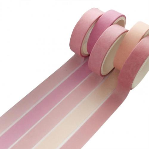 5 rouleaux/Ensemble BRICOLAGE Washi Ruban Auto-Adhésif Facile à Déchirer multi-usage Facilement Déchiré Washi pour Planificateur Fournitures: 6