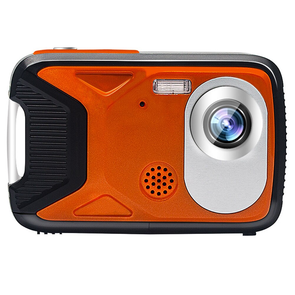 21MP 1080P Video Recorder Waterproof HD Underwater Camera 2.8inch LCD Screen With Card Digital Swimming Selfie DV Recording: Orange