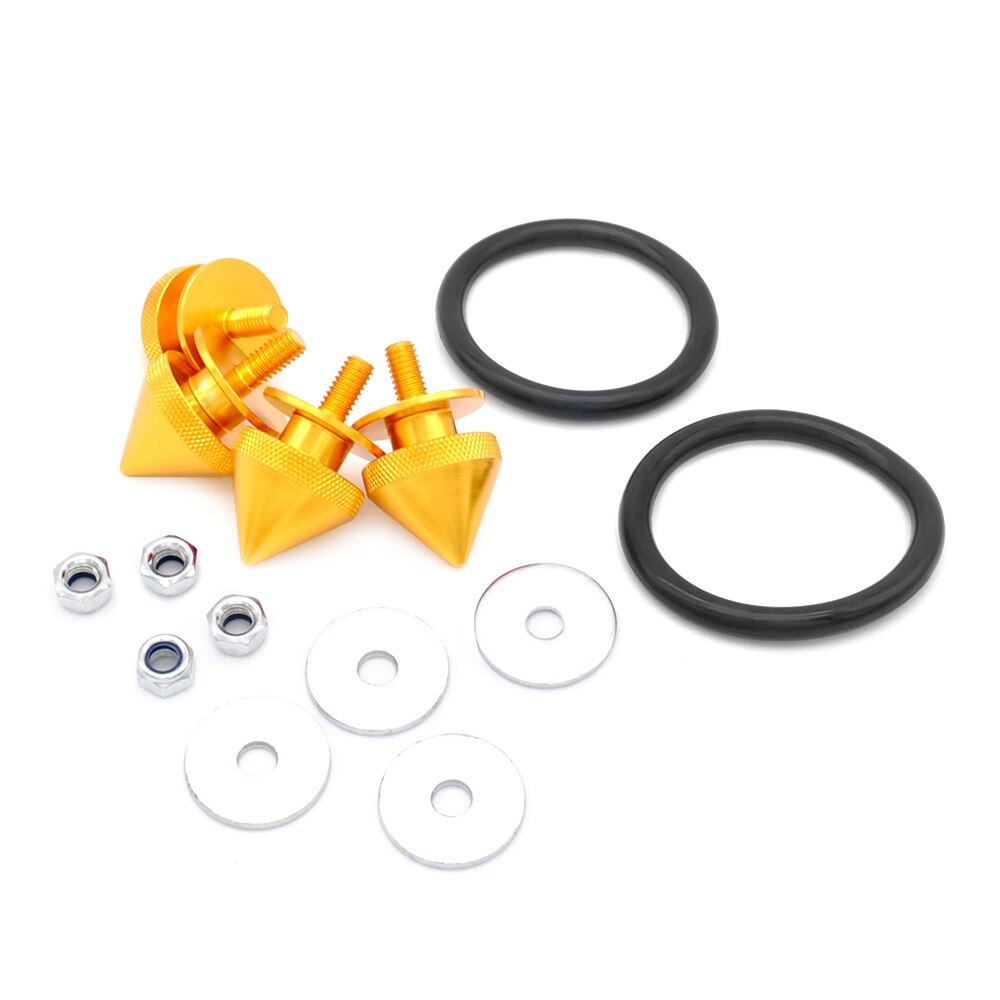 Spiked Quick Release Fasteners Kits For Car Front Rear Bumpers Trunk Fender Hatch Lids Car-styling: Gold