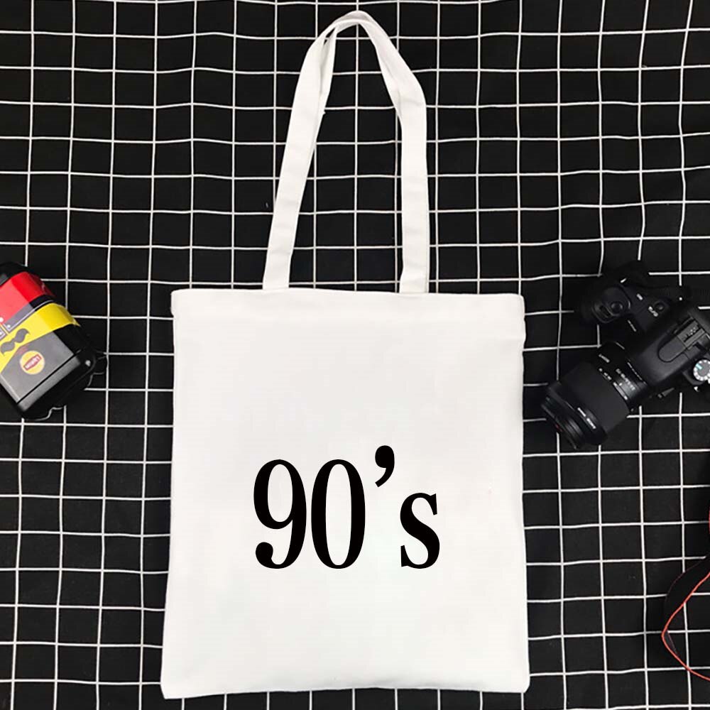 Frauen Käufer Einkaufstaschen Gedruckt Jahre Serie Weibliche Leinwand Tote Schulter Eco Handtasche Wiederverwendbare Faltbare Tasche: Jahre 002
