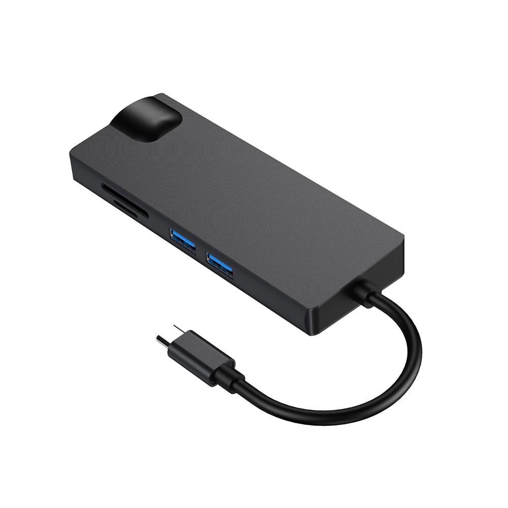 Vmade USB HUB 8 in 1 Thunderbolt 3 Type C Adapter Dock USB 3.0 Port +RJ45+4K HDMI For Macbook Pro PC