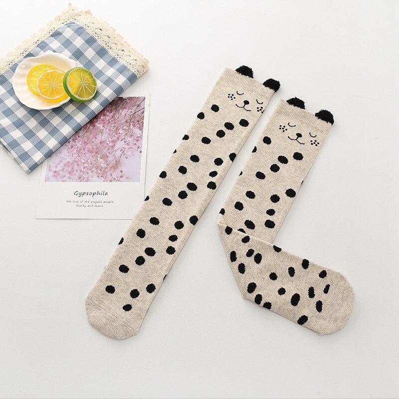 Calze E Autoreggenti Calze E Autoreggenti Tre-dimensionale Delle Ragazze dei bambini Del Modello Del Fumetto Del bambino Del Cotone Calzini E Calzettoni Stivali \ N sopra il Ginocchio Calzini E Calzettoni: Little nero kitten