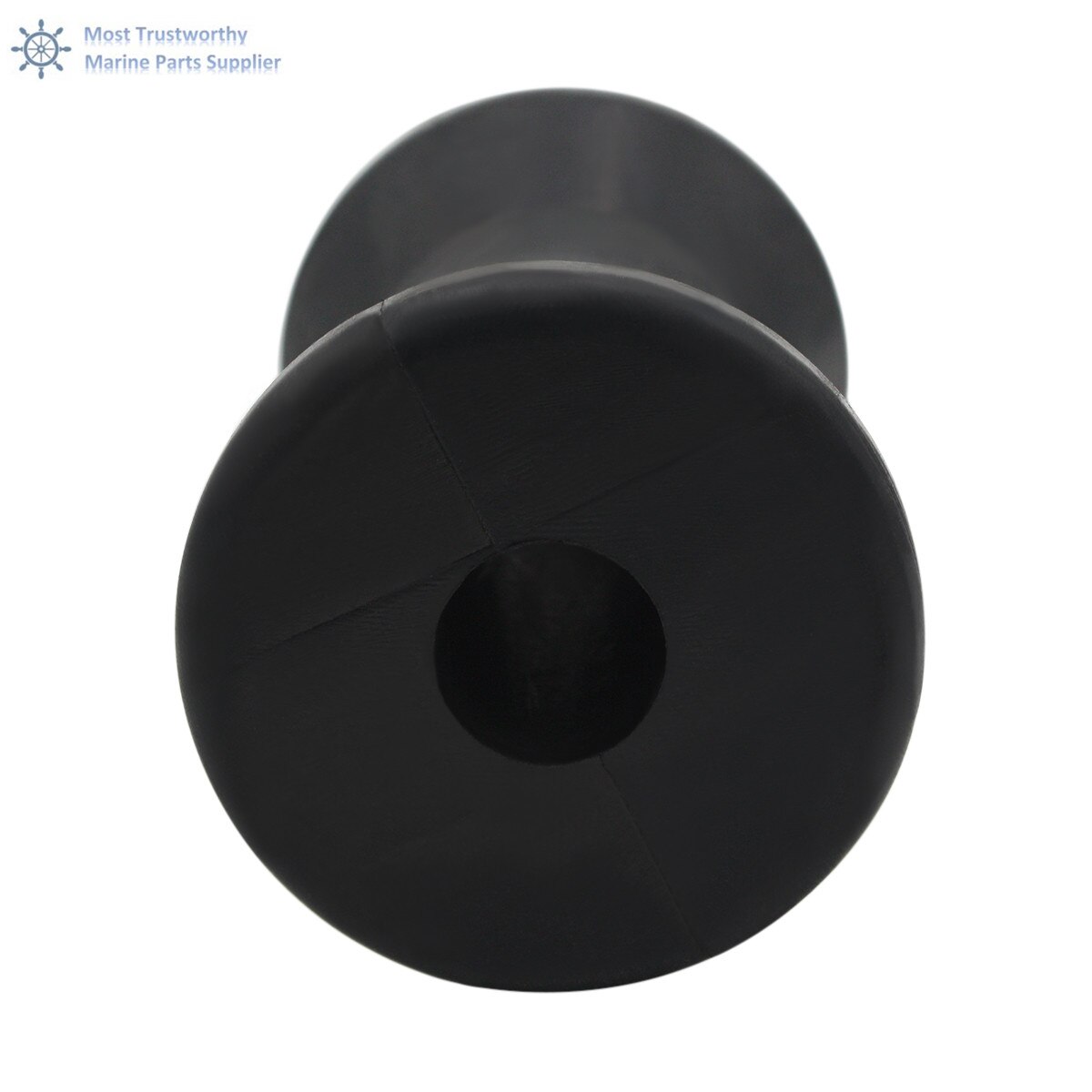 Båthenger svart gummiskrog/spolevals 4 "til 1/2 " skaft