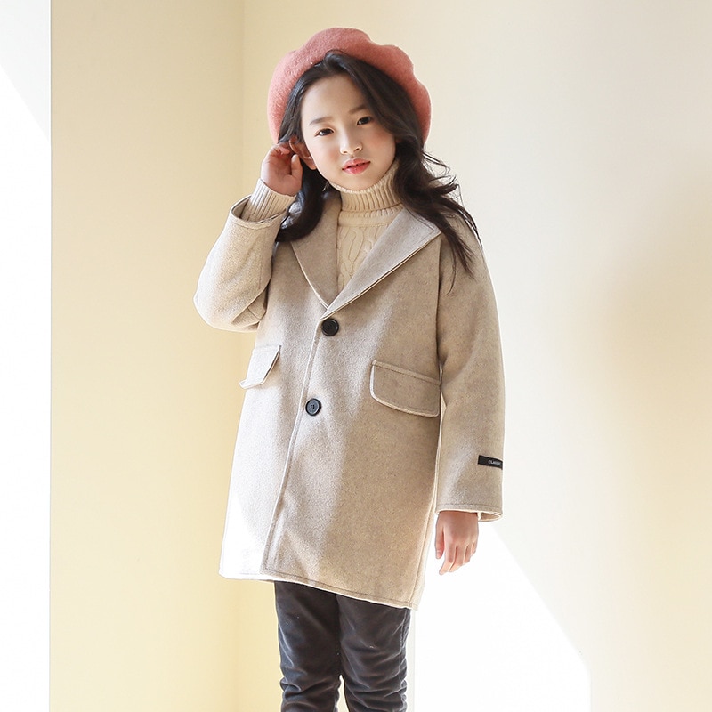NGTREE Girls' Autumn And Winter Woolen Coat With Detachable Hat Outerwear Peacoat 2 14 Years Dark Blue 2 3 Years Price In Saudi Arabia 148261569