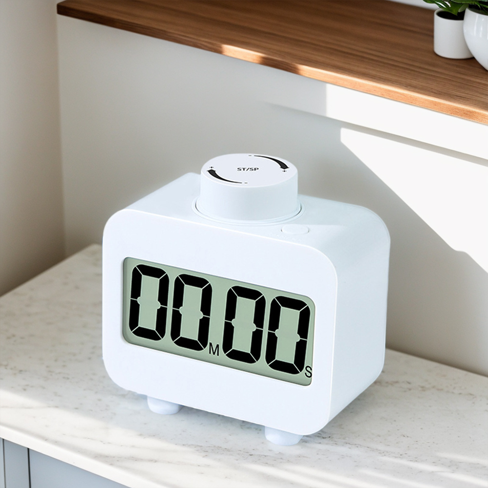 Cube Timer Countdown/Countup Rotating Timer Adjustable Volume Digital Alarm Clock Simple Operation for Cooking Working